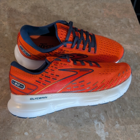 Brooks Glycerin 20 Orange Titan Flame 🔥 (2021) #1103821D843 Men Size 9.5 No Box - Picture 11 of 12